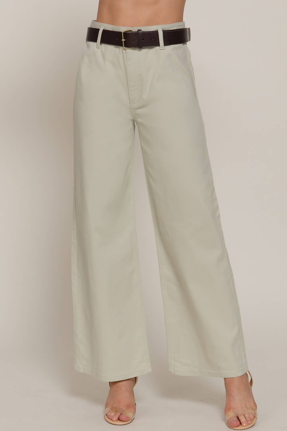 Belted Relaxed Leg Pants