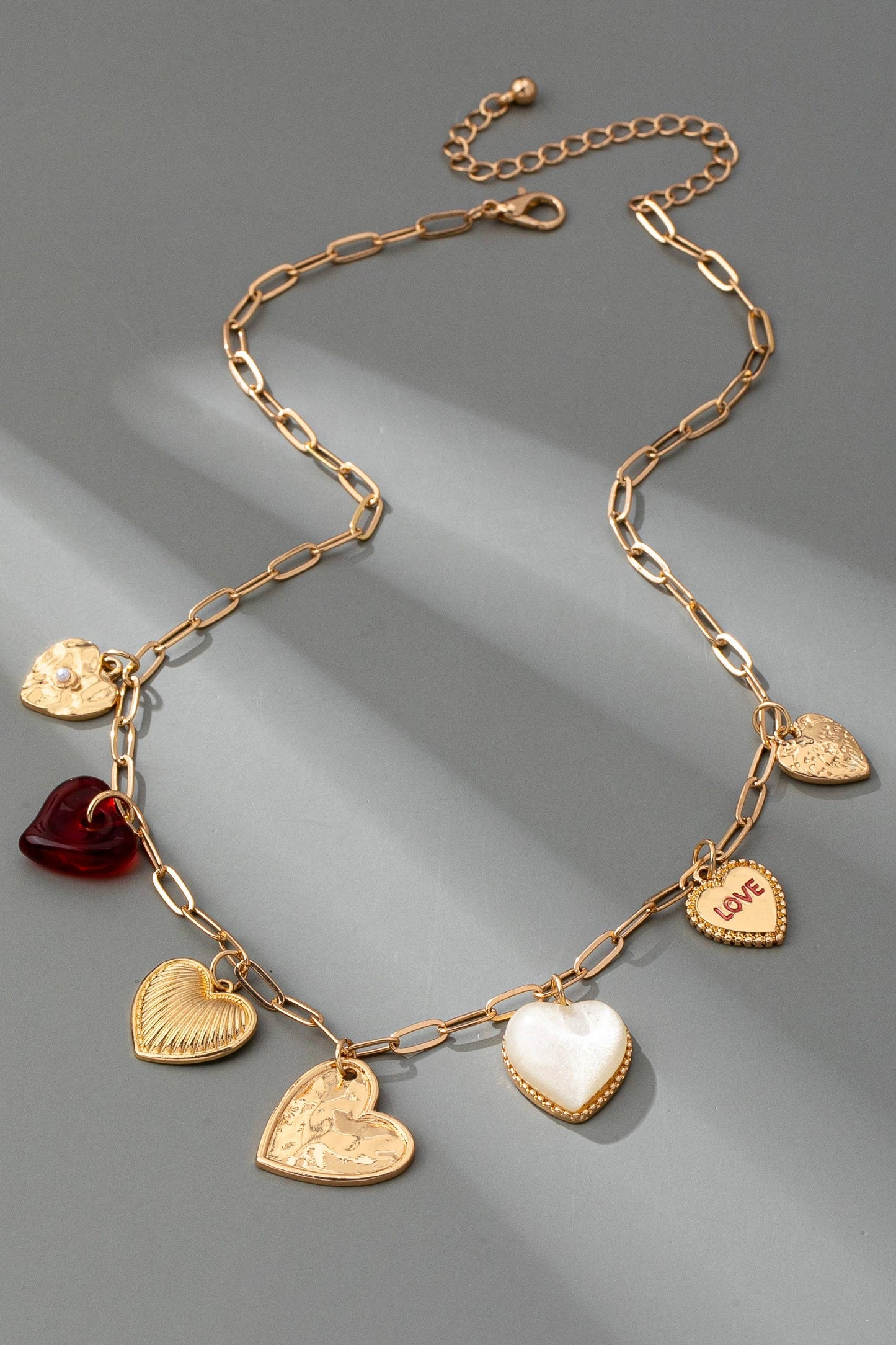 CHARM NECKLACE HEARTS LOVE