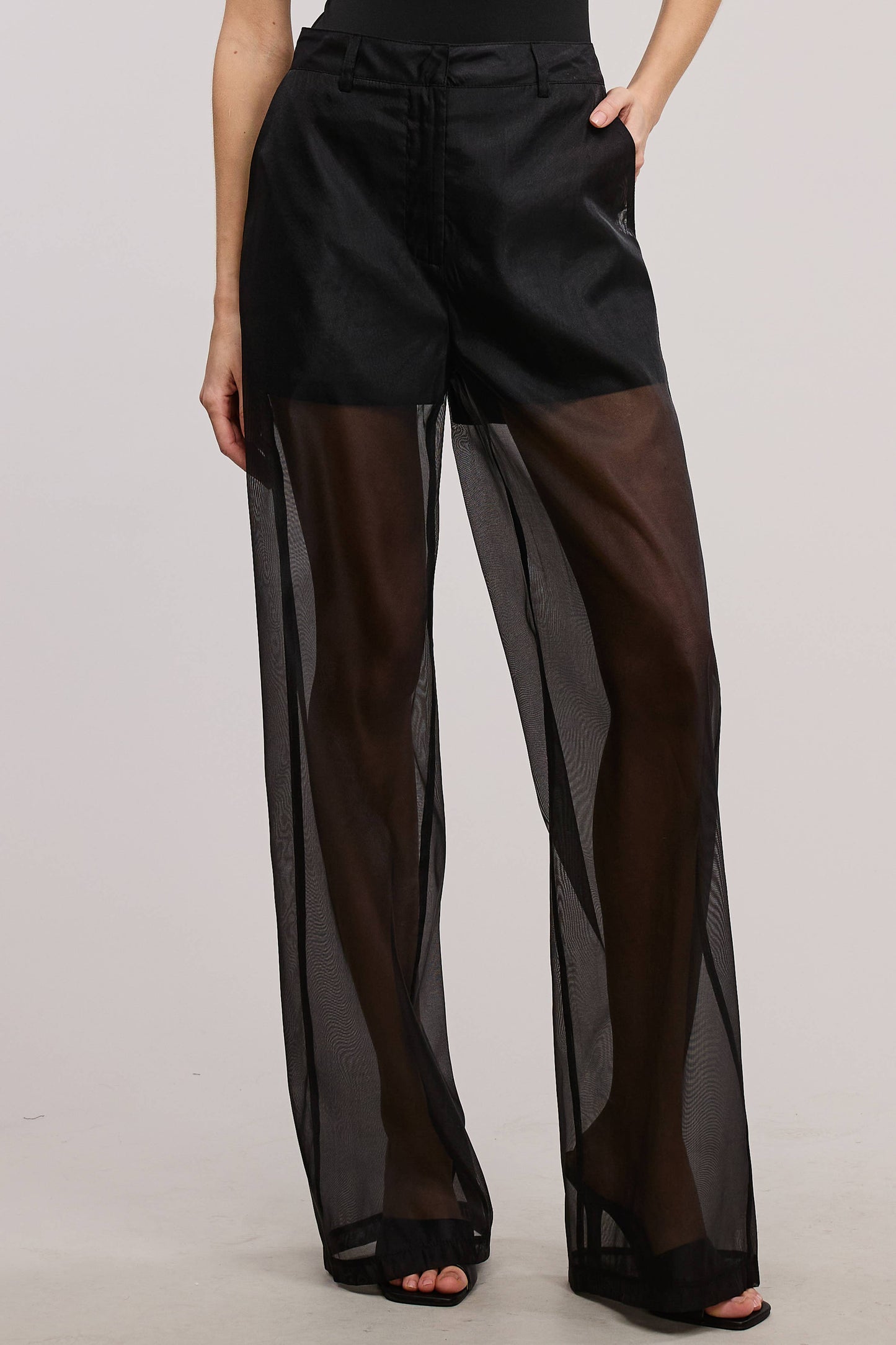 SHEER PANTS W/ LINED SHORTS