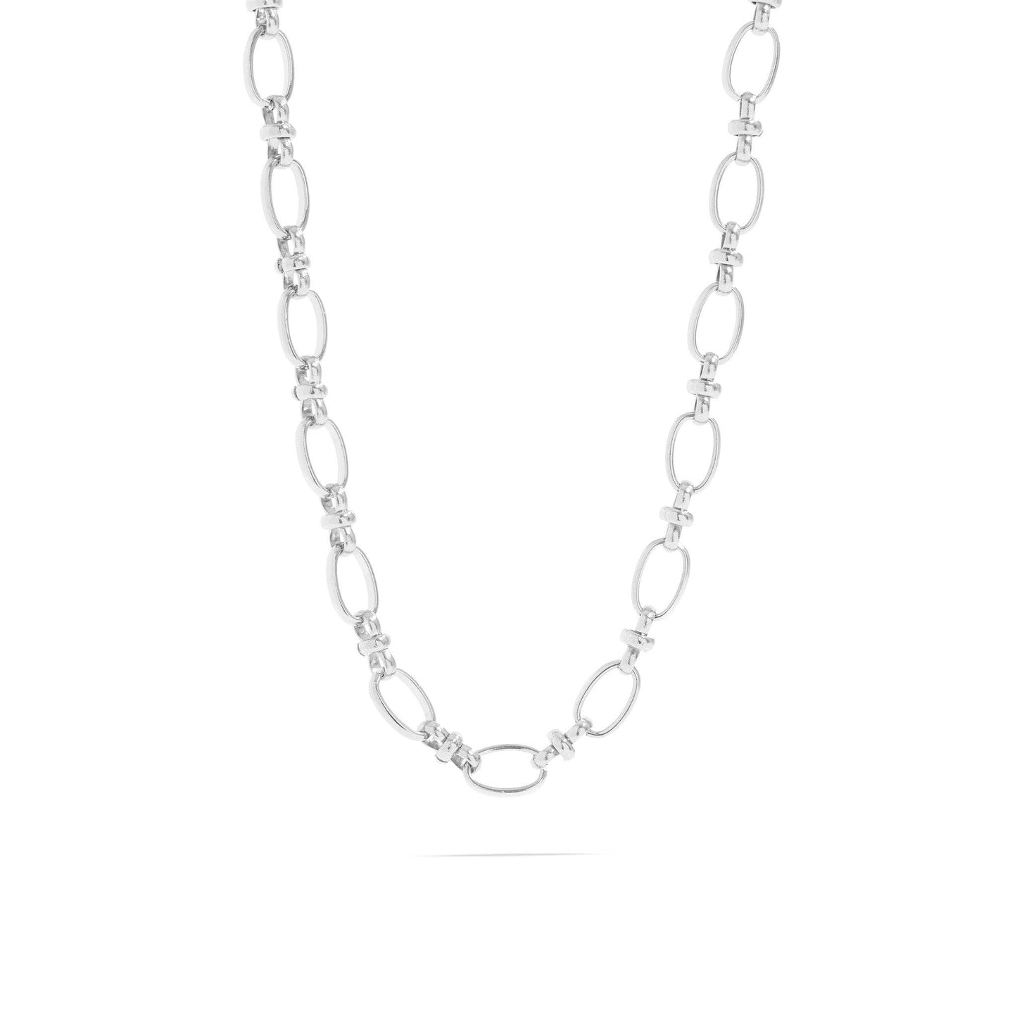 18K Gold + Silver Statement Chain Necklace