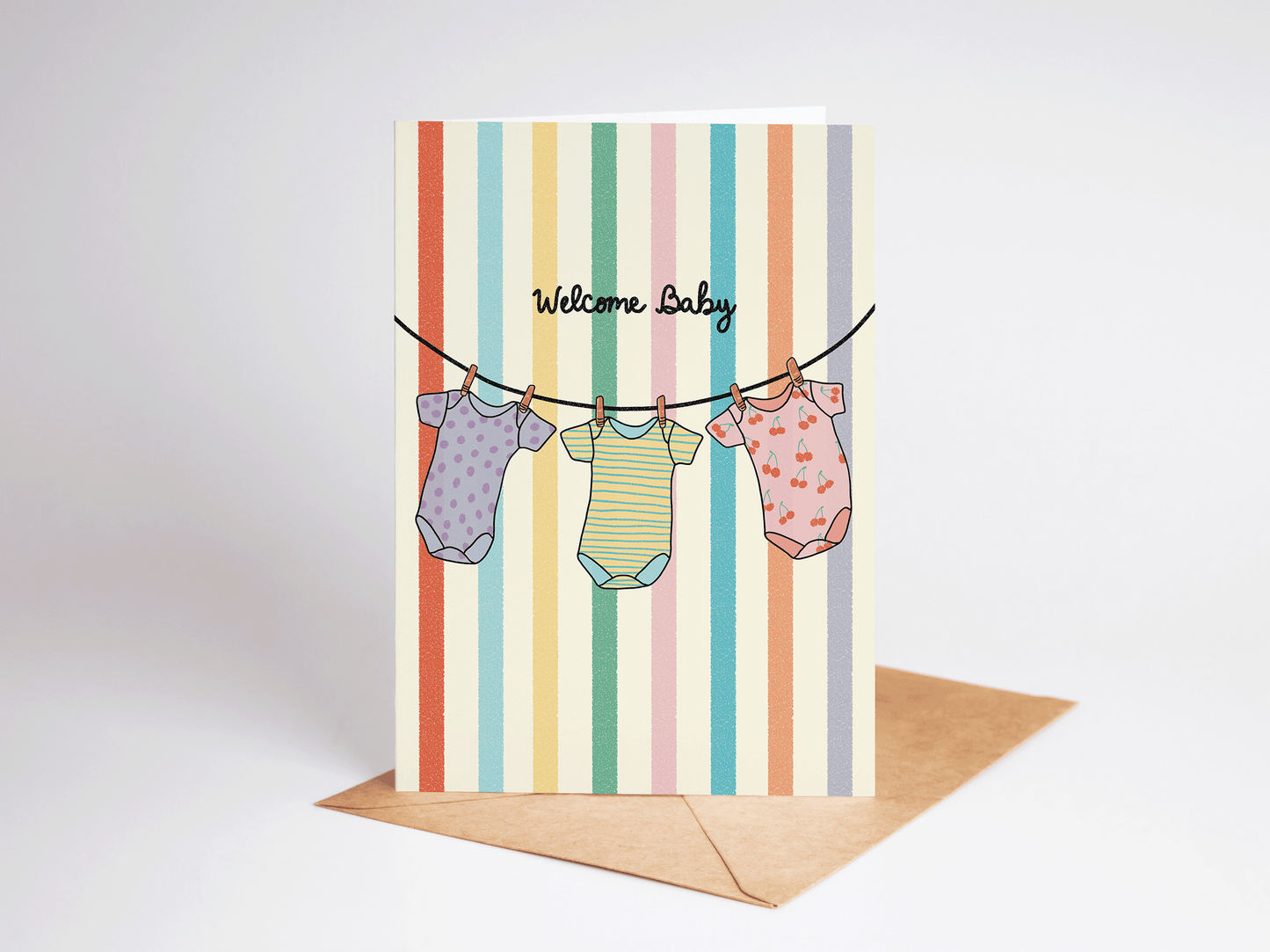 "Welcome Baby" New Baby Greeting Card