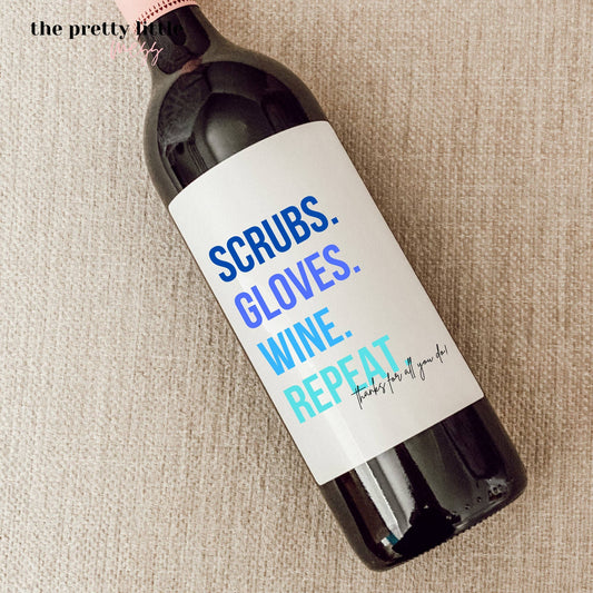 "Pairs Well With Nursing" Wine Label