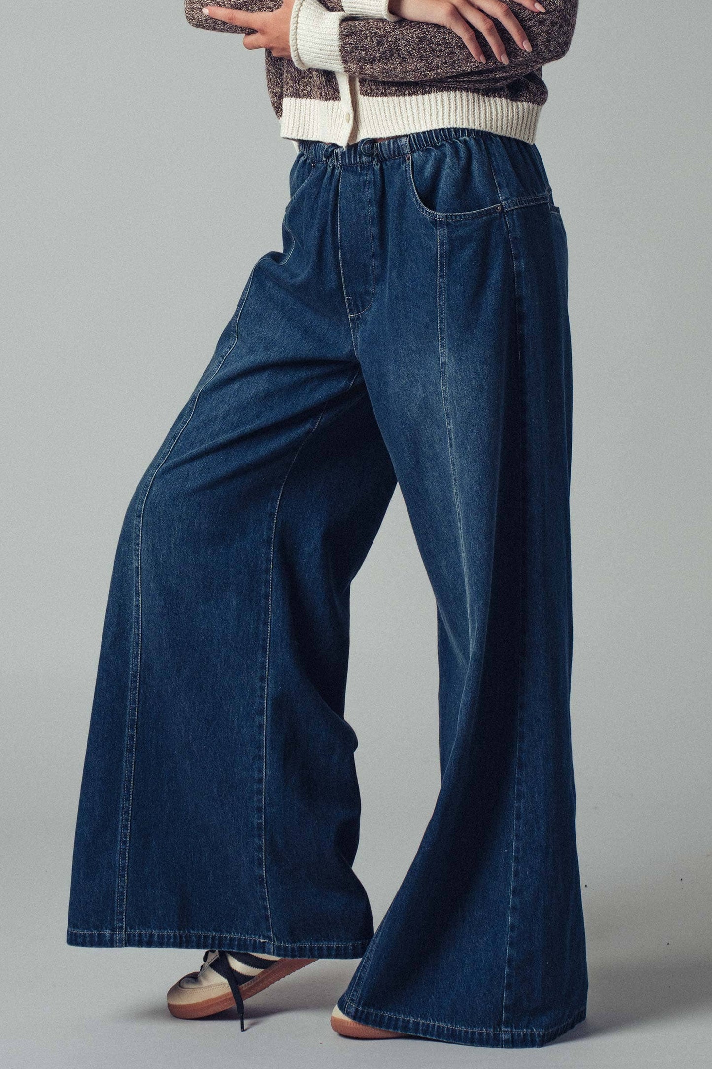 Wide Leg Western Jeans
