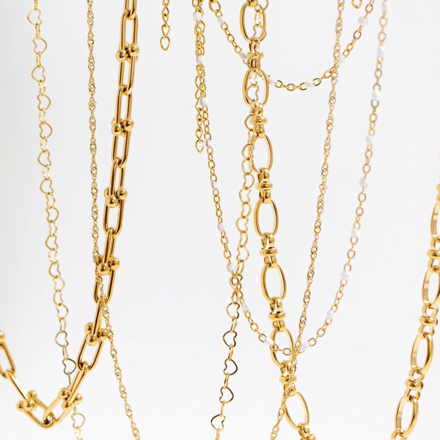 18K Gold + Silver Statement Chain Necklace