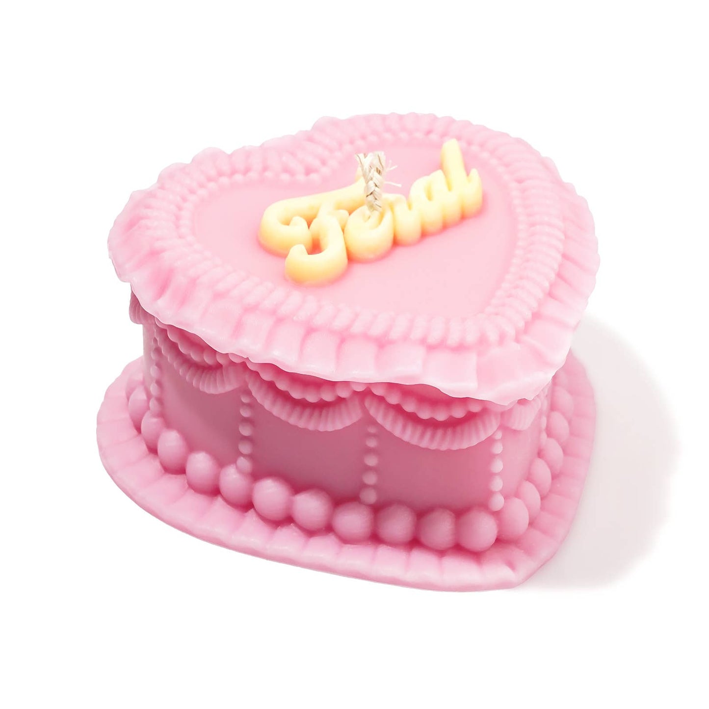 "Feral" Heart Cake Shaped Candle