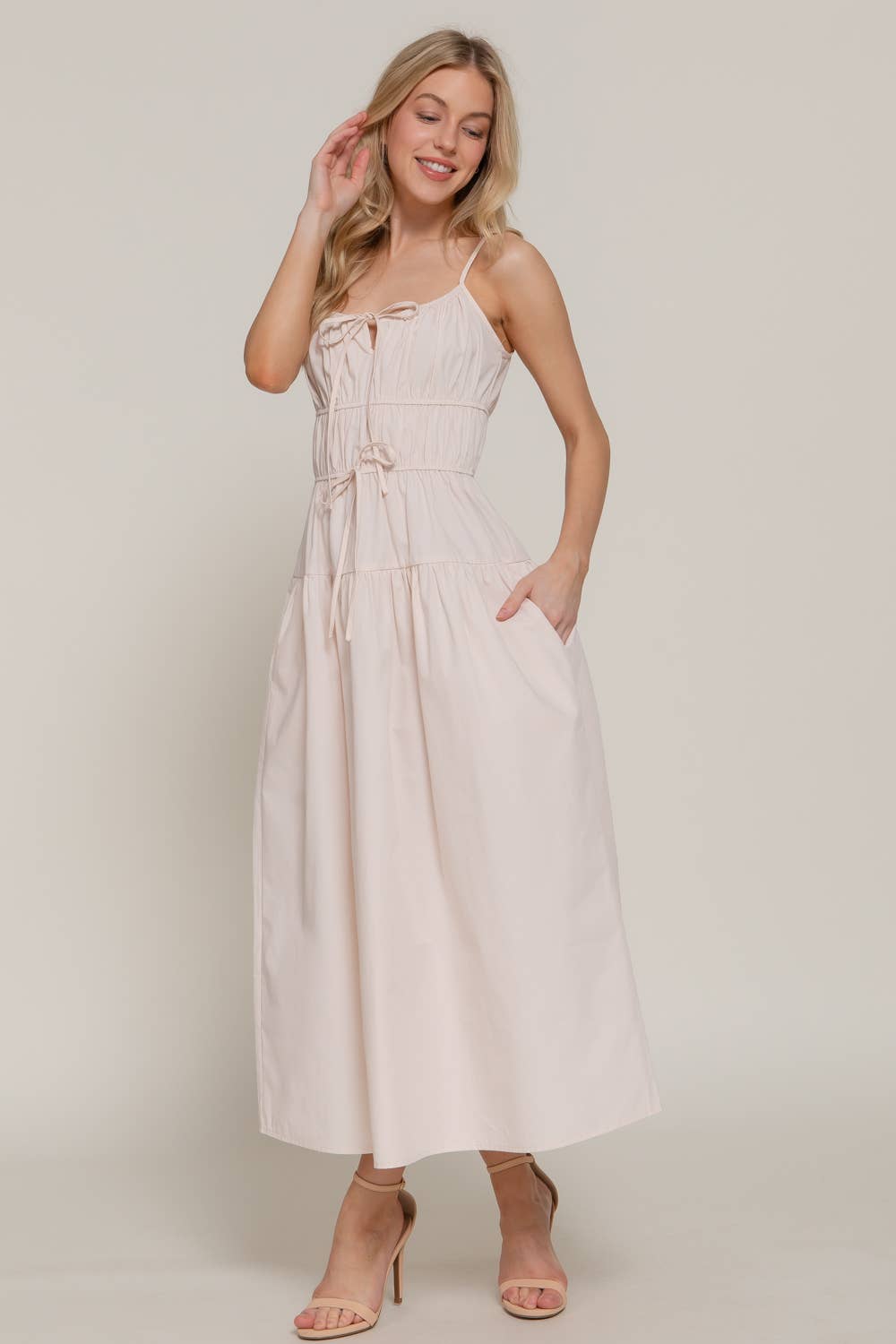 Front Tie Maxi Dress