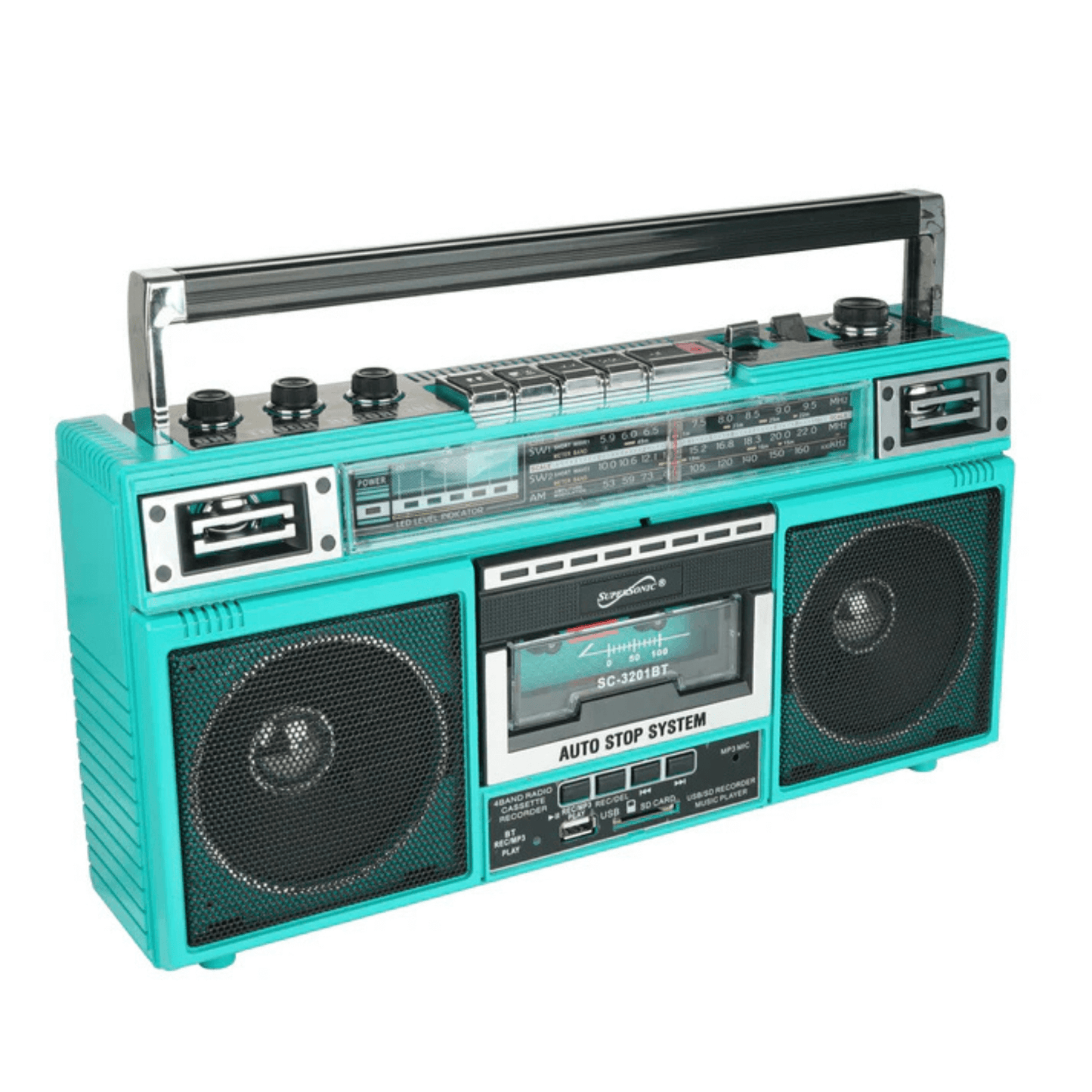 Retro Supersonic BoomBox Bluetooth Radio & MP3