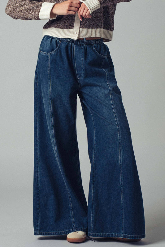 Wide Leg Western Jeans