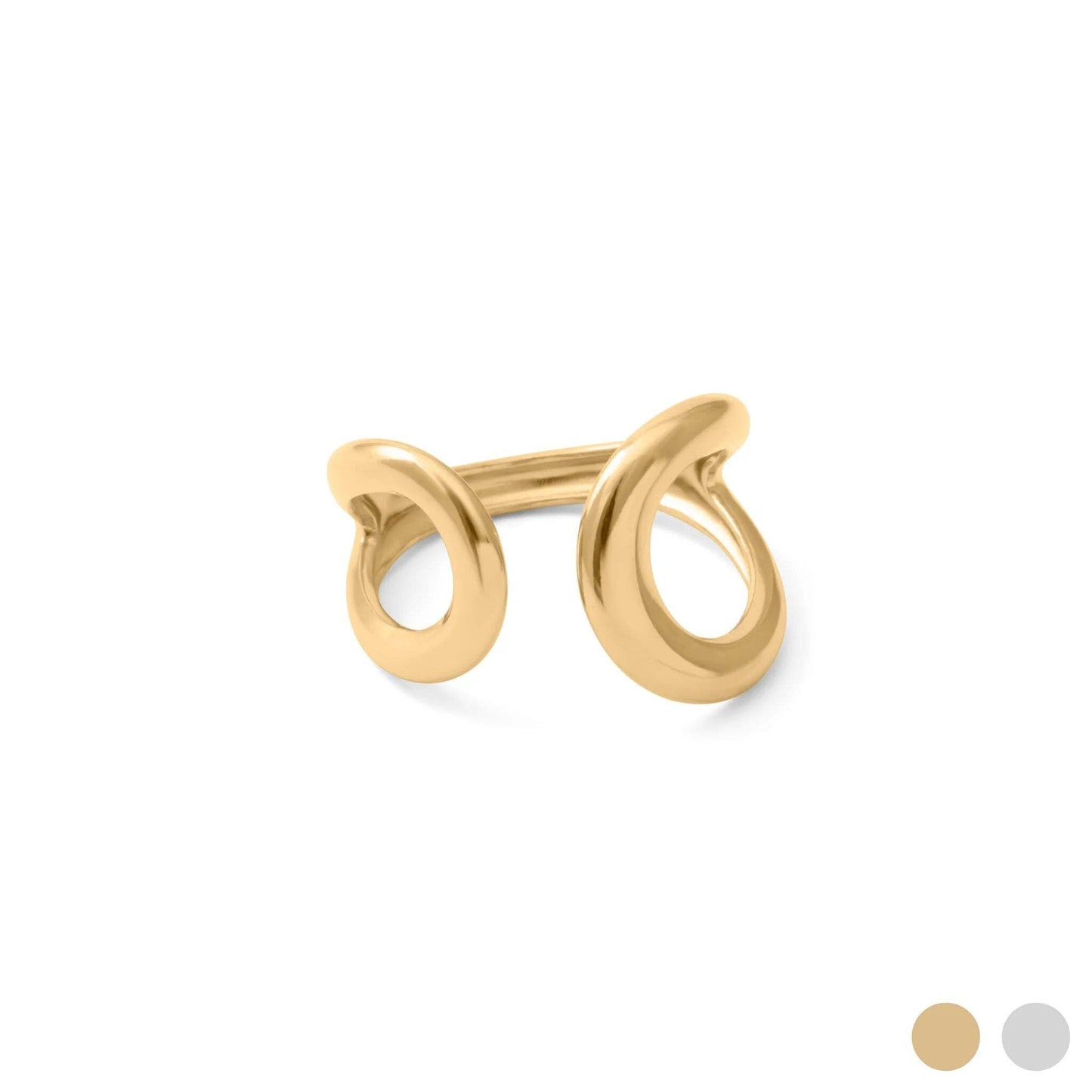 Crescent Cuff Adjustable Ring