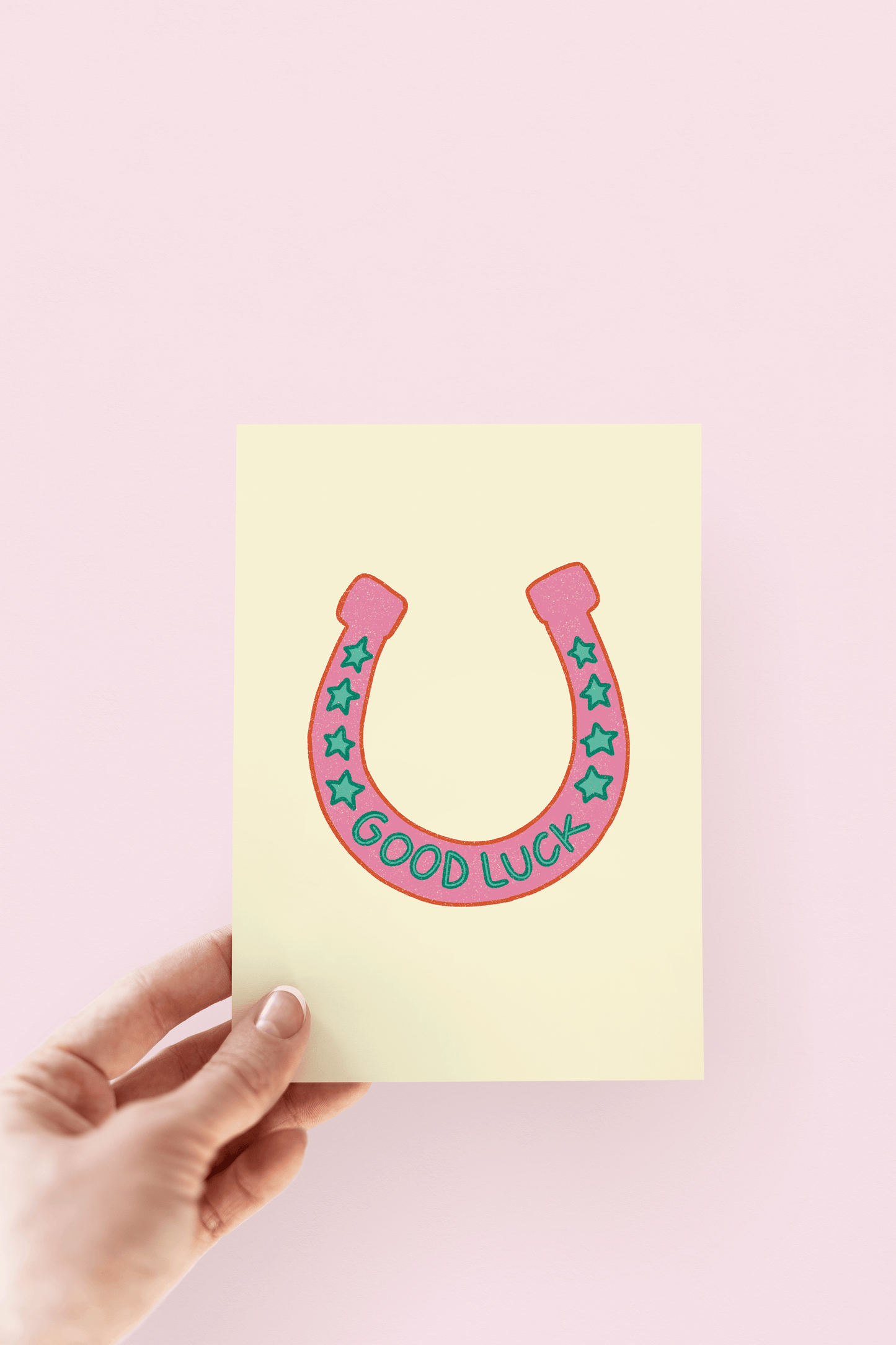 "Good Luck" Horse Shoe Greeting Card