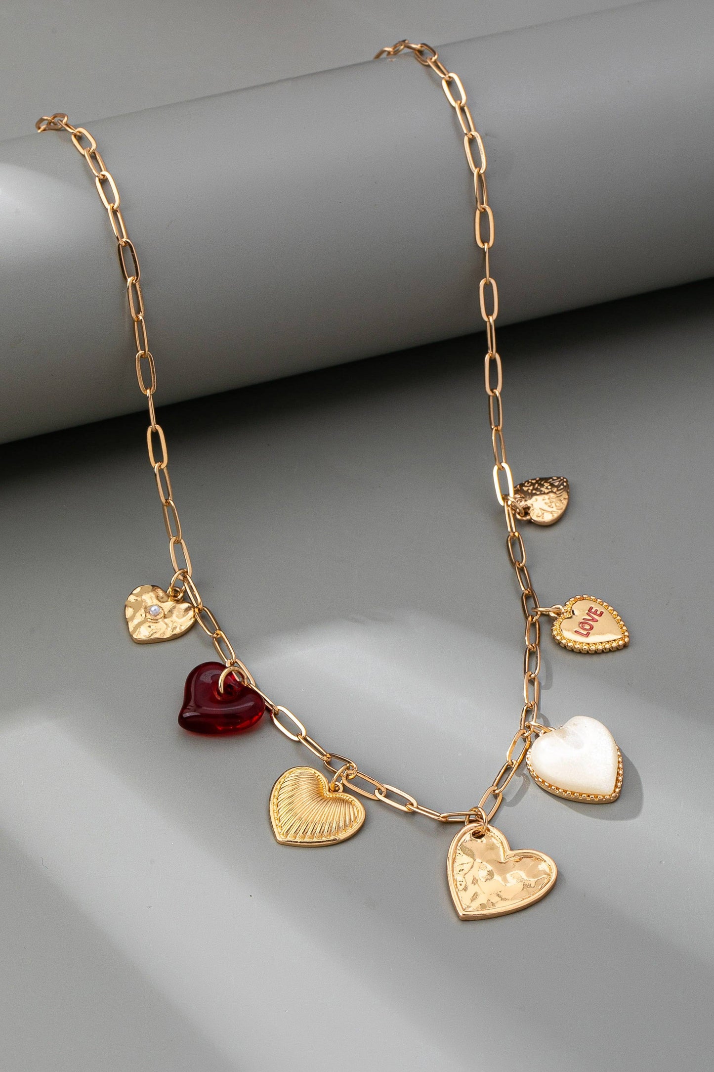 CHARM NECKLACE HEARTS LOVE
