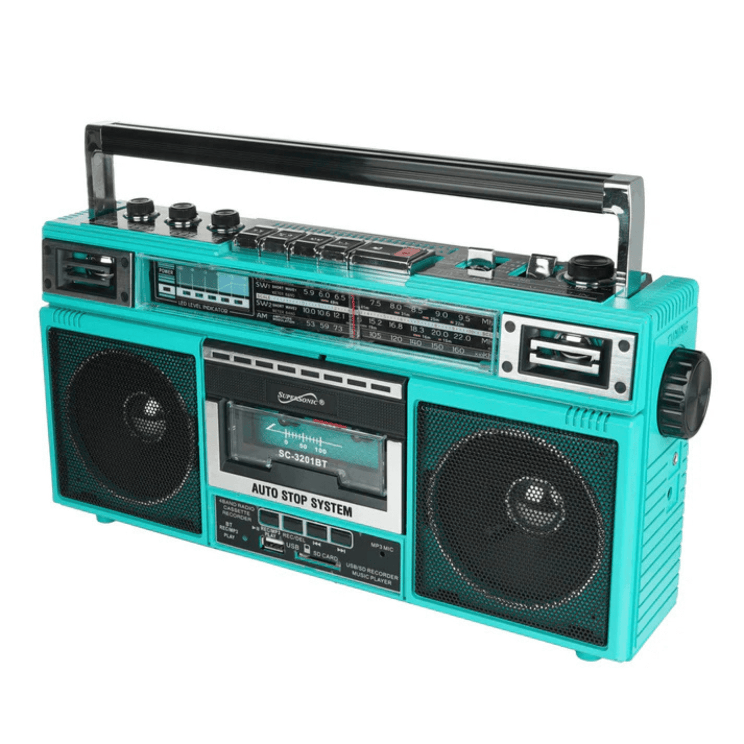 Retro Supersonic BoomBox Bluetooth Radio & MP3