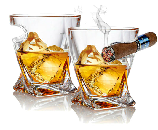 Cigar Holder Glass Set of 2