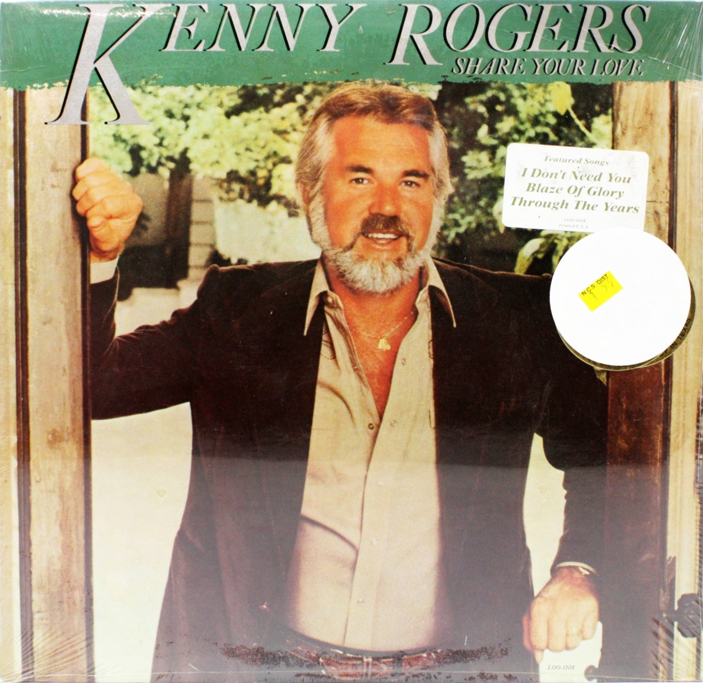 12" Vinyl LP Record - Kenny Rogers - Share Your Love Country