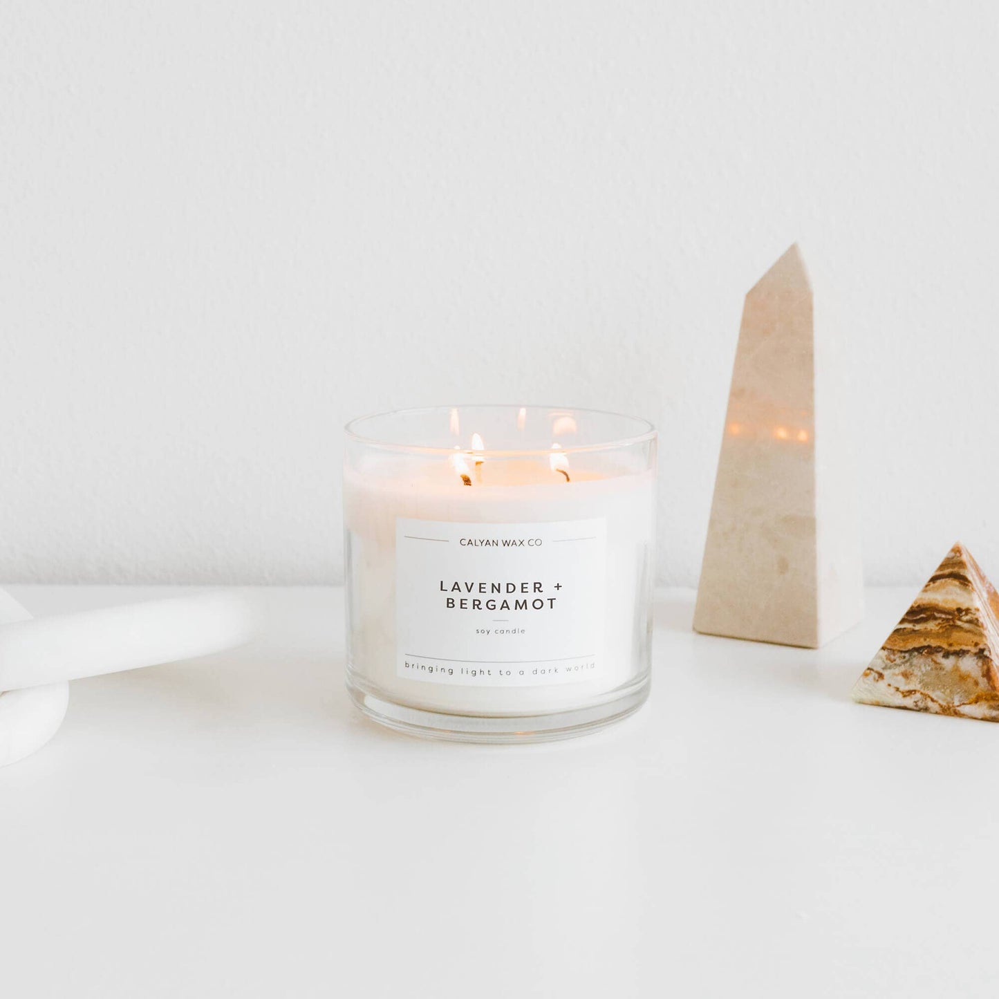 Lavender + Bergamot  3 Wick Soy Candle