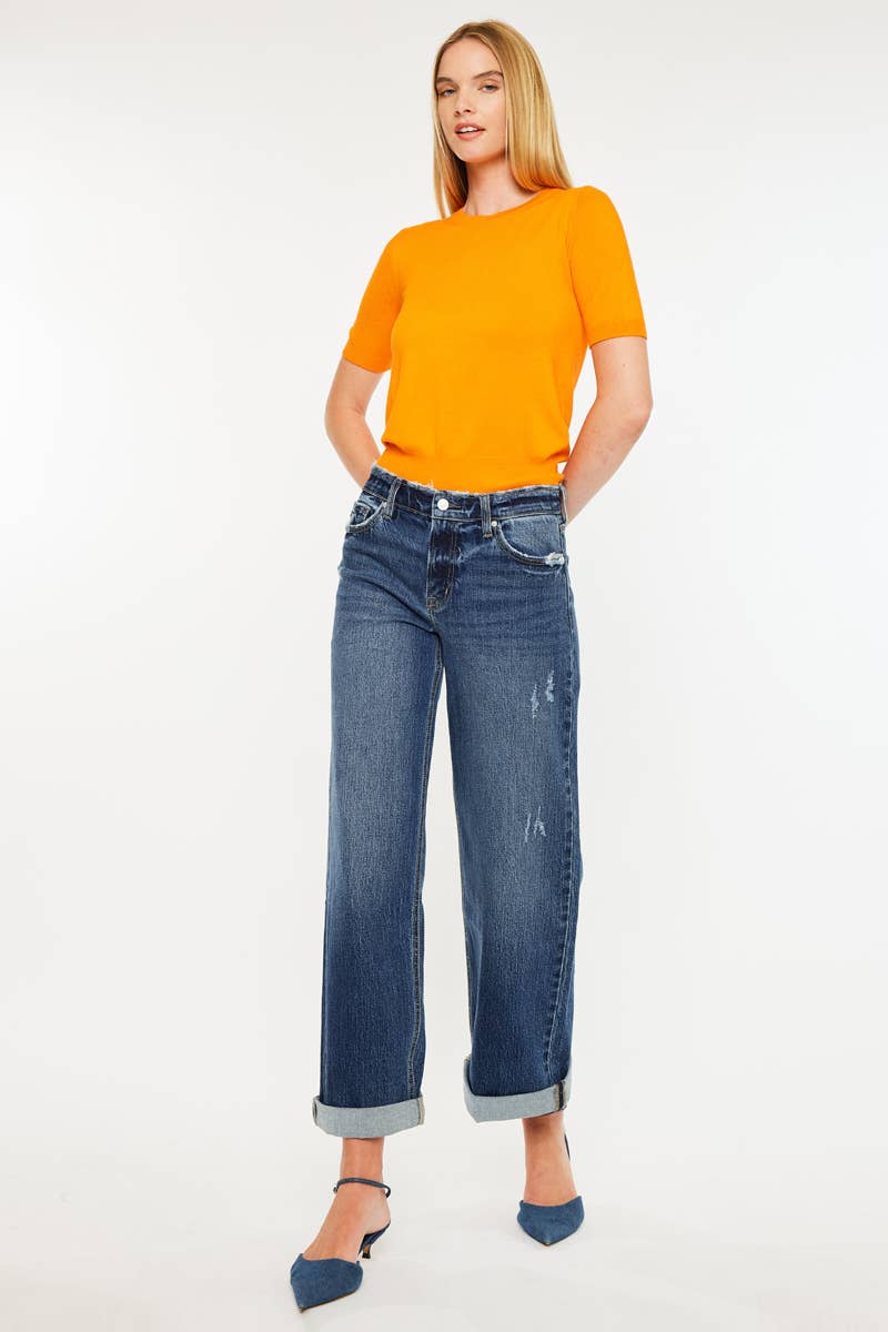 HIGH RISE WIDE LEG JEANS