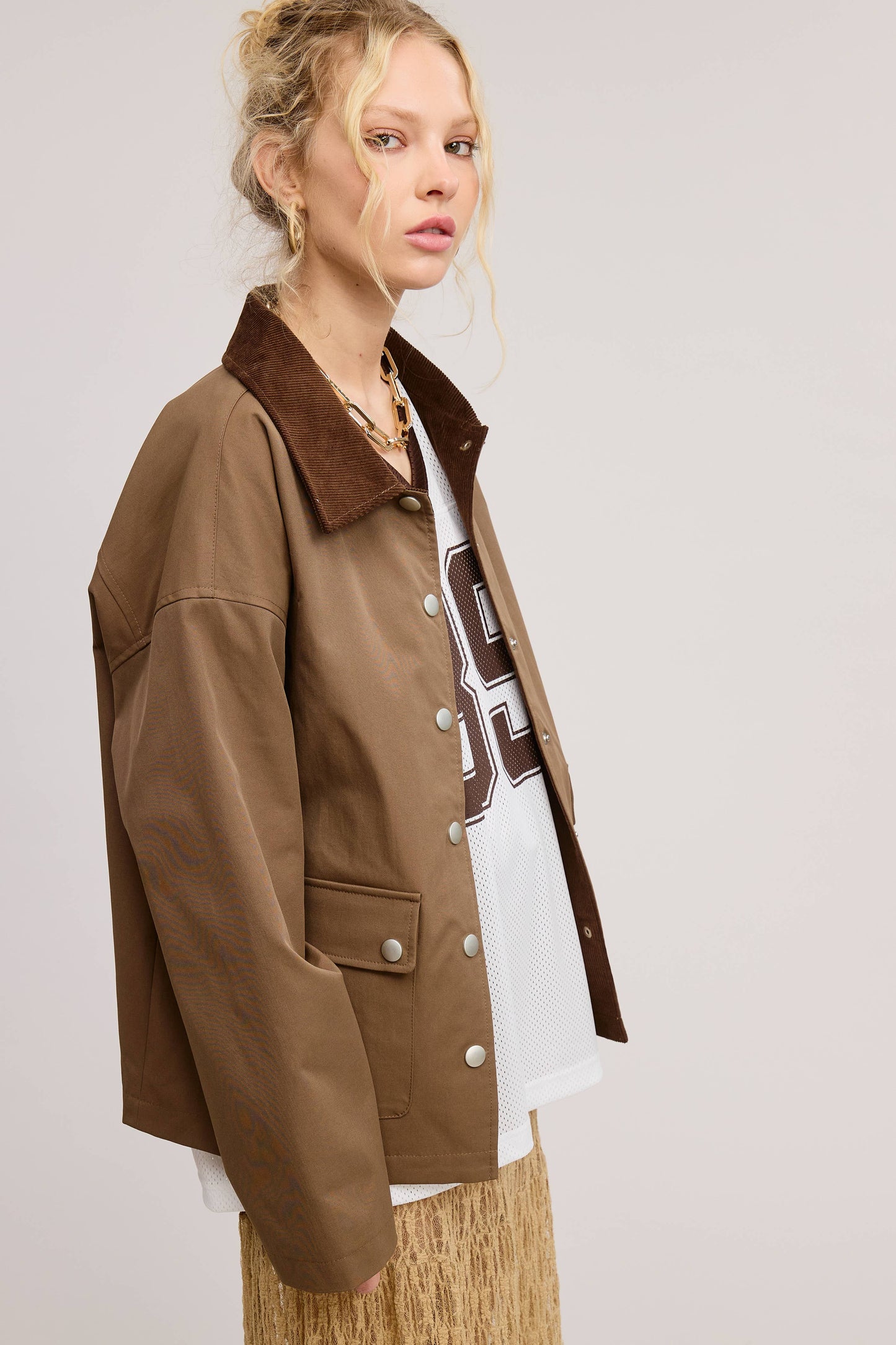 Corduroy Collar Jacket