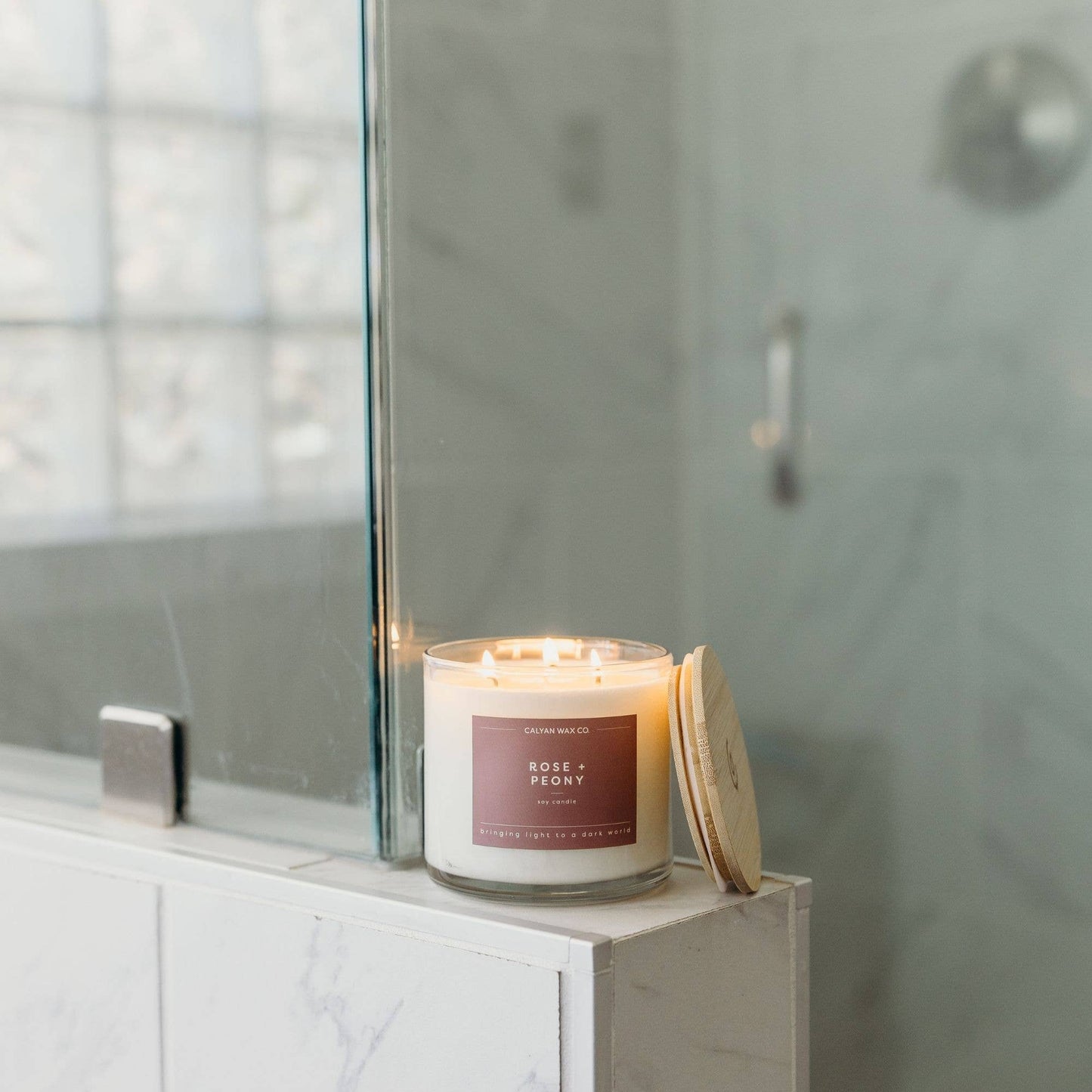 Rose + Peony - 3 Wick Soy Candle
