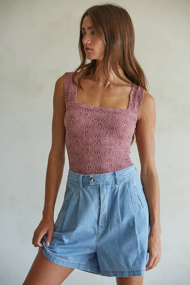 Knit Modal Jacquard Tank