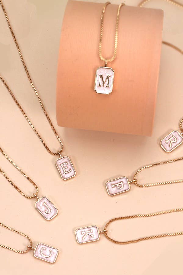 MONOGRAM INITIAL CHARM NECKLACE