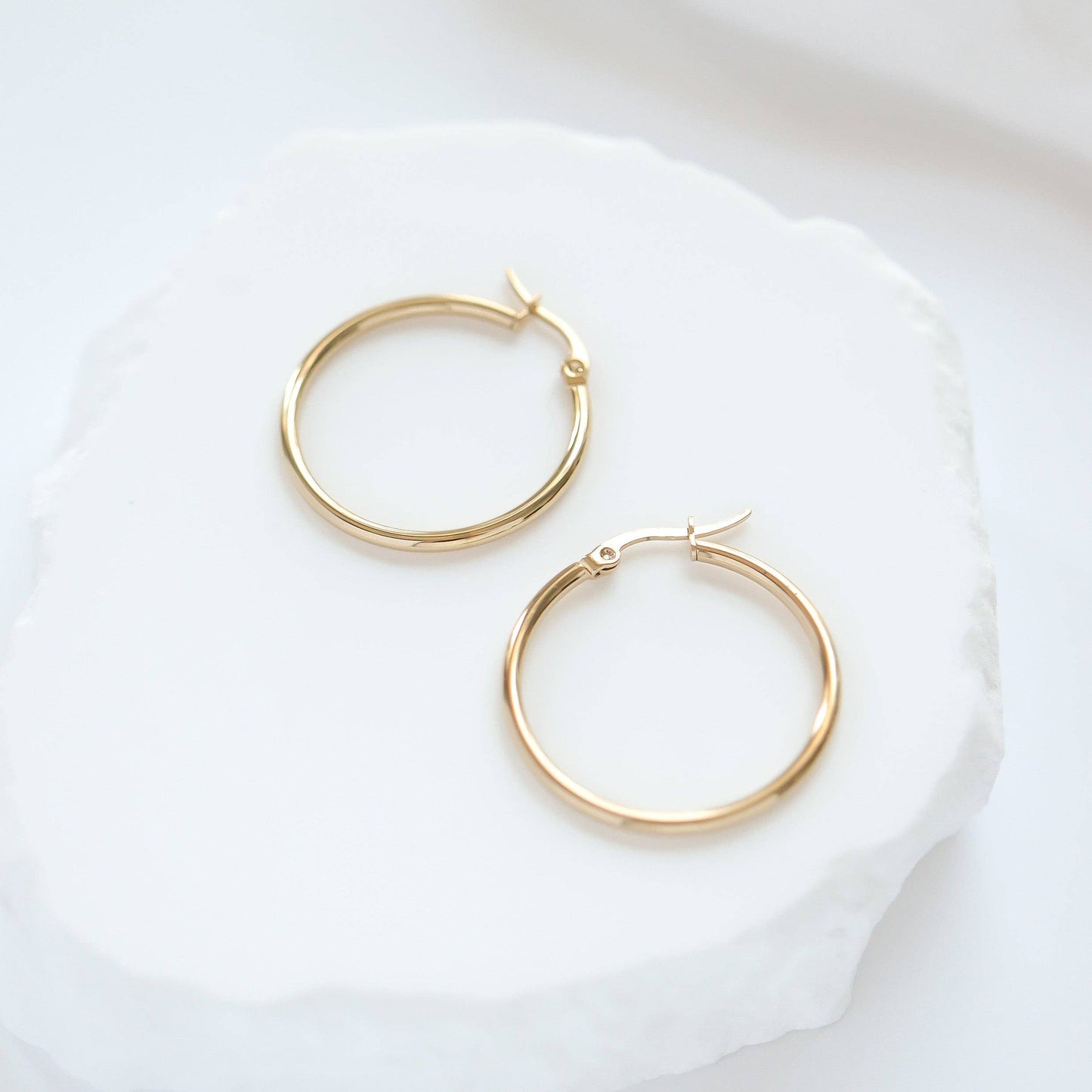 Round Tube Hoop Earrings