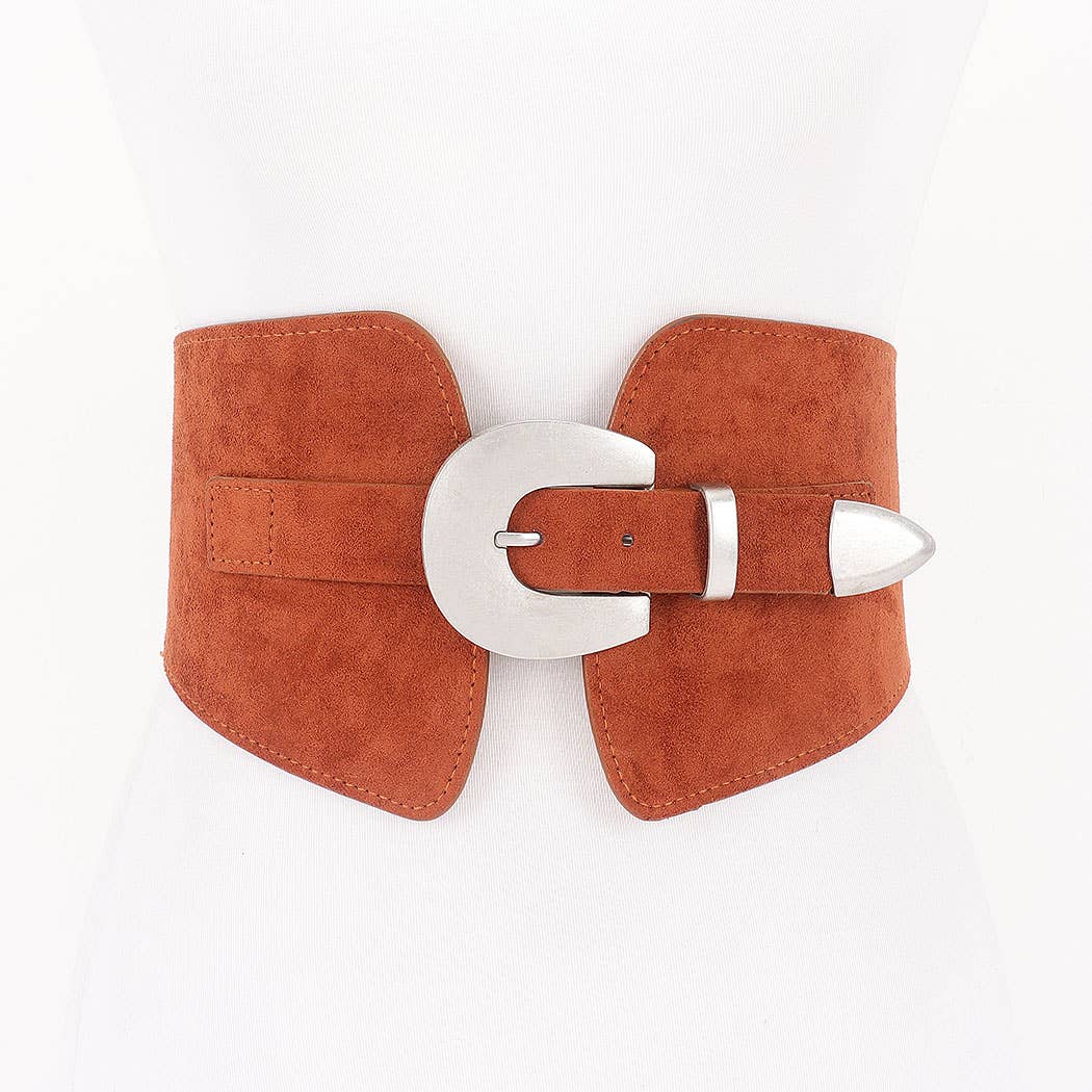 Suede Buckle Waist Belt