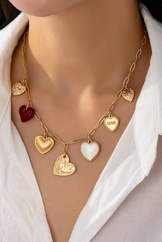 CHARM NECKLACE HEARTS LOVE